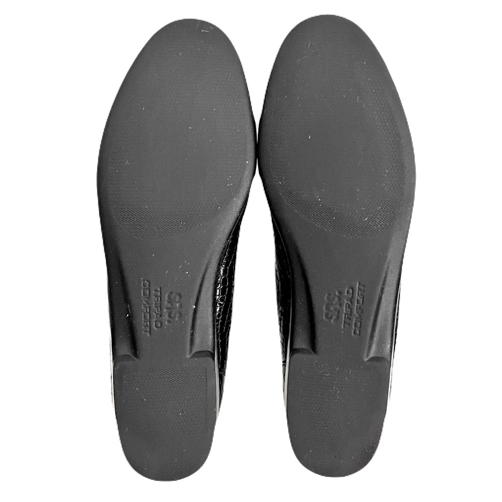 SAS Black Patent Leather Croc-Embossed Simplify Everyday Loafer, Size 8 - Picture 7 of 8
